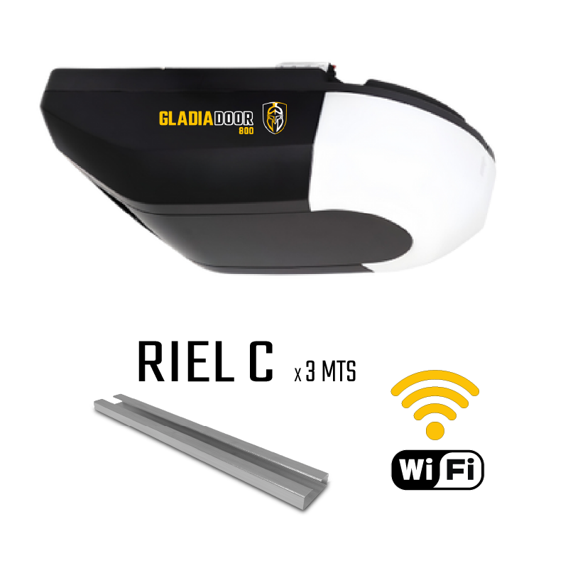 Gladiadoor 800 Riel C Wifi / Motor para puerta de garaje