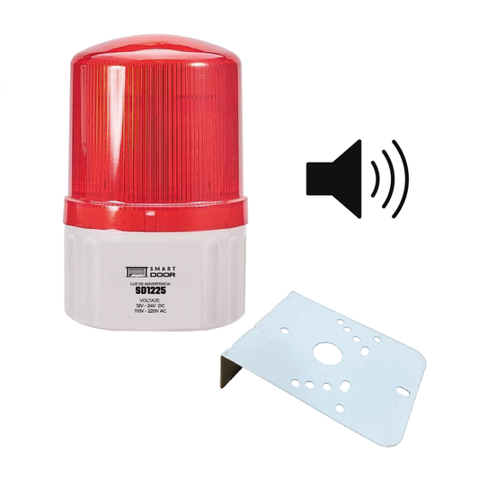 LUZ DE ADVERTENCIA MARCA SMART DOOR COLOR ROJO CON BUZER