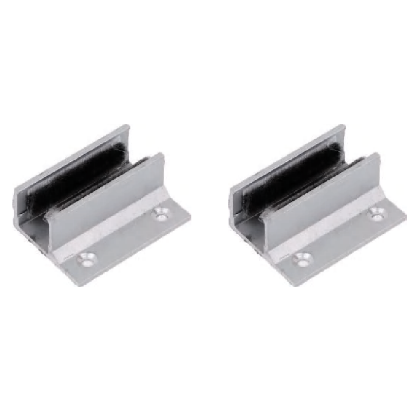 PAR DE GUIAS INFERIORES EN F PARA VIDRIO DE HASTA 10MM