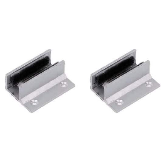 PAR DE GUIAS INFERIORES EN F PARA VIDRIO DE HASTA 10MM